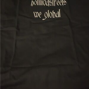 Black Short Sleeve Tee with Graphic Print